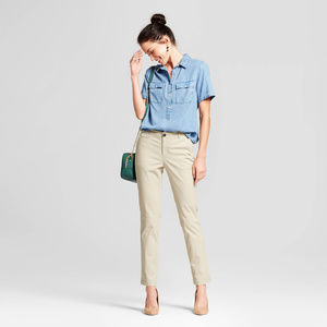 Merona Straight Leg Slim Chino Pants, Khaki